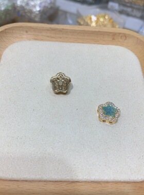 高保色14k包金水晶diy配件世家五角魔盒隔珠手链项链手工配饰
