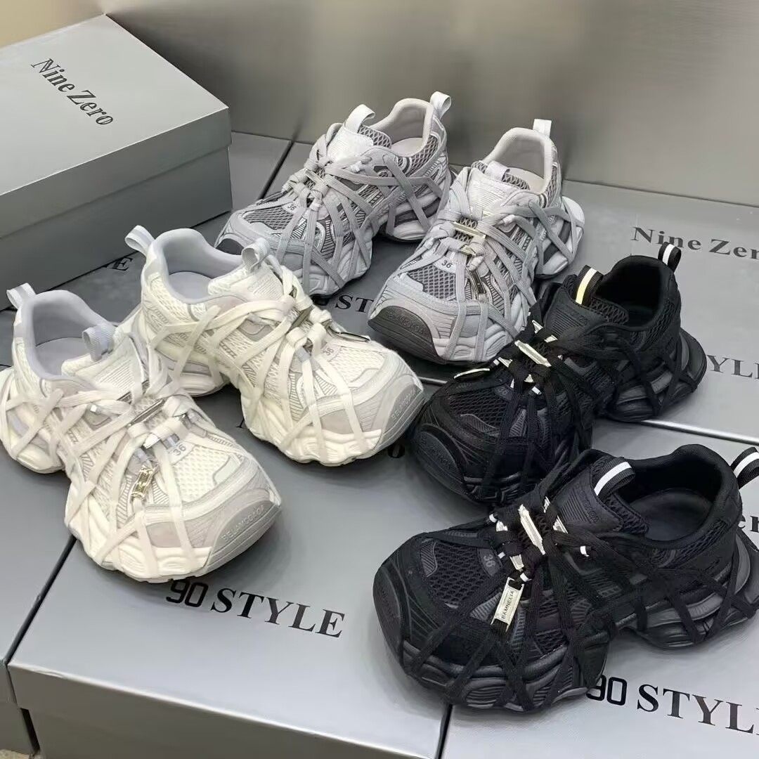 欧洲站老爹鞋2026春季女新款厚底增高运动蜘蛛网绑带潮流休闲单鞋,淘宝优惠券,粉丝福利购,淘宝优惠卷