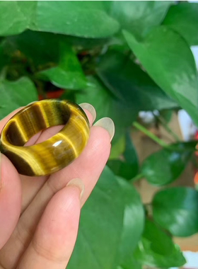 天然正品虎睛石戒指复古风