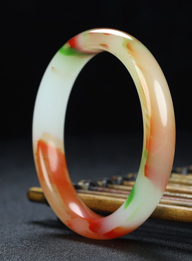 天然翡翠冰种飘花手镯