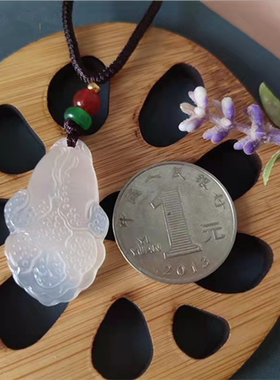 玉髓白菜吊坠多色小白菜男女水晶项链玉佩吊坠