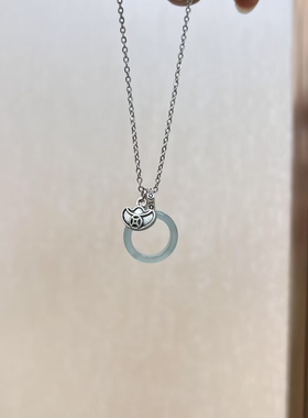 天然翡翠平安扣吊坠挂件男女款玉石玉器挂件饰品