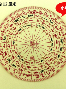 八卦风水二十四山布局透明立极尺