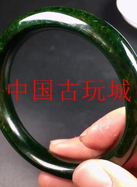 高品质缅甸精选满色辣绿祖母绿翡翠色玉石圆条直径圈口玉镯手饰品