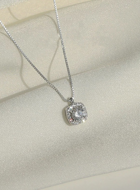 深圳旭佳S925纯银锆石项链女生时尚轻奢小众设计感颈链2024新款