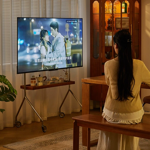 家逸 Твердое дерево подвижное телевизионное подставка для гостиной маленькая квартира телевизионная шкаф средневековой стиль попола