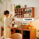 Fully solid wood lattice shelf wall hanging