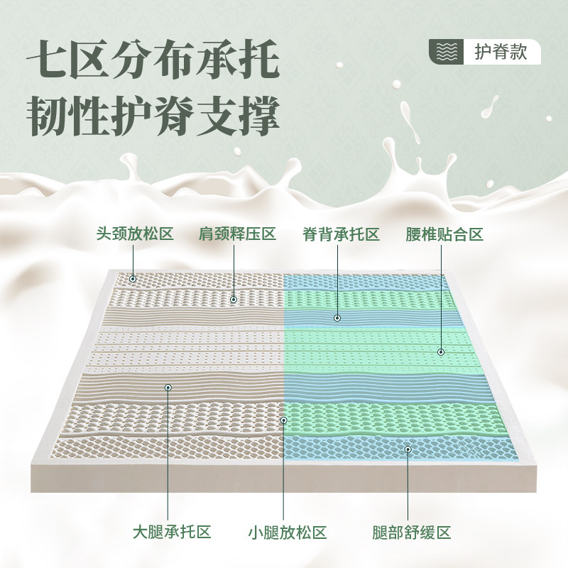 雅兰天然进口乳胶薄垫1米5软垫 雅兰家纺床垫/床褥/床护垫/榻榻米床垫