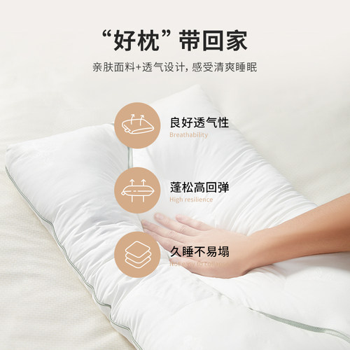雅兰舒眠决明子枕芯 家用天然草本助眠枕头单人枕透气枕头一对装 - 图2