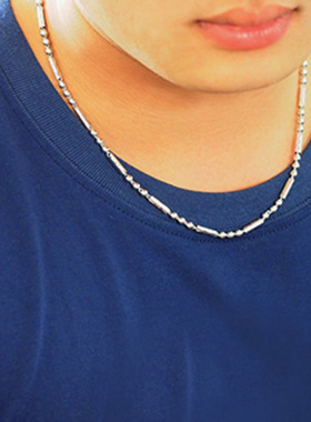 丰泽西男女925银万能简约素链