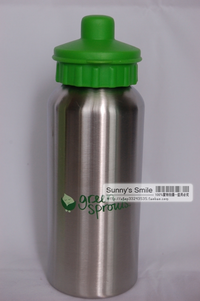 美国 Green sprouts 小绿芽不锈钢吸嘴杯水壶 350ml 12+ - 图0