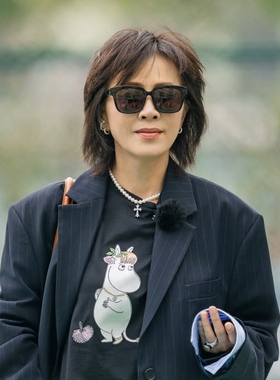 一路繁花2刘嘉玲同款十字珍珠项链高级感轻奢小众设计耳环颈链