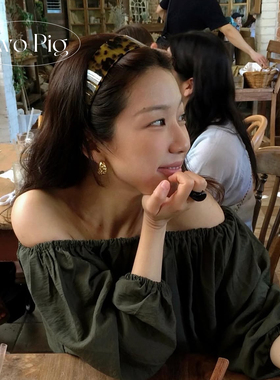 韩国France玳瑁醋酸发箍宽边加厚