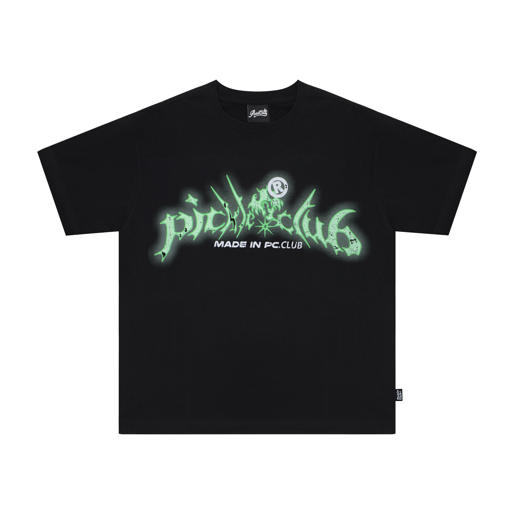 梁拌泡菜原创国潮新款夏个性幽灵发光字母设计感宽松短袖T恤男女,淘宝优惠券,粉丝福利购,淘宝优惠卷