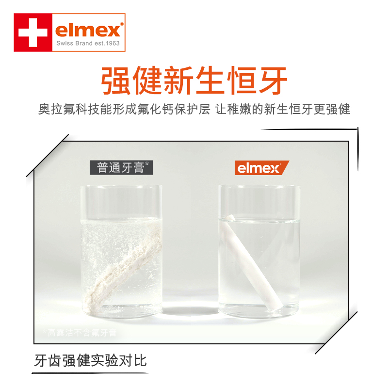elmex艾美适儿童牙膏0-6-12岁防蛀温和含氟宝宝牙膏官方旗舰店款