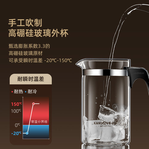 金灶飘逸杯茶水分离玻璃泡茶壶一键按压式大容量过滤专用茶具新款 - 图2