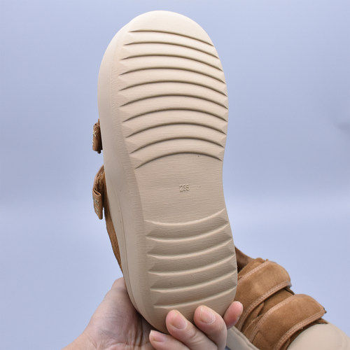 2025秋冬新款欧货魔术贴厚底运动休闲鞋真皮丑萌娃娃头板鞋女加绒 - 图3