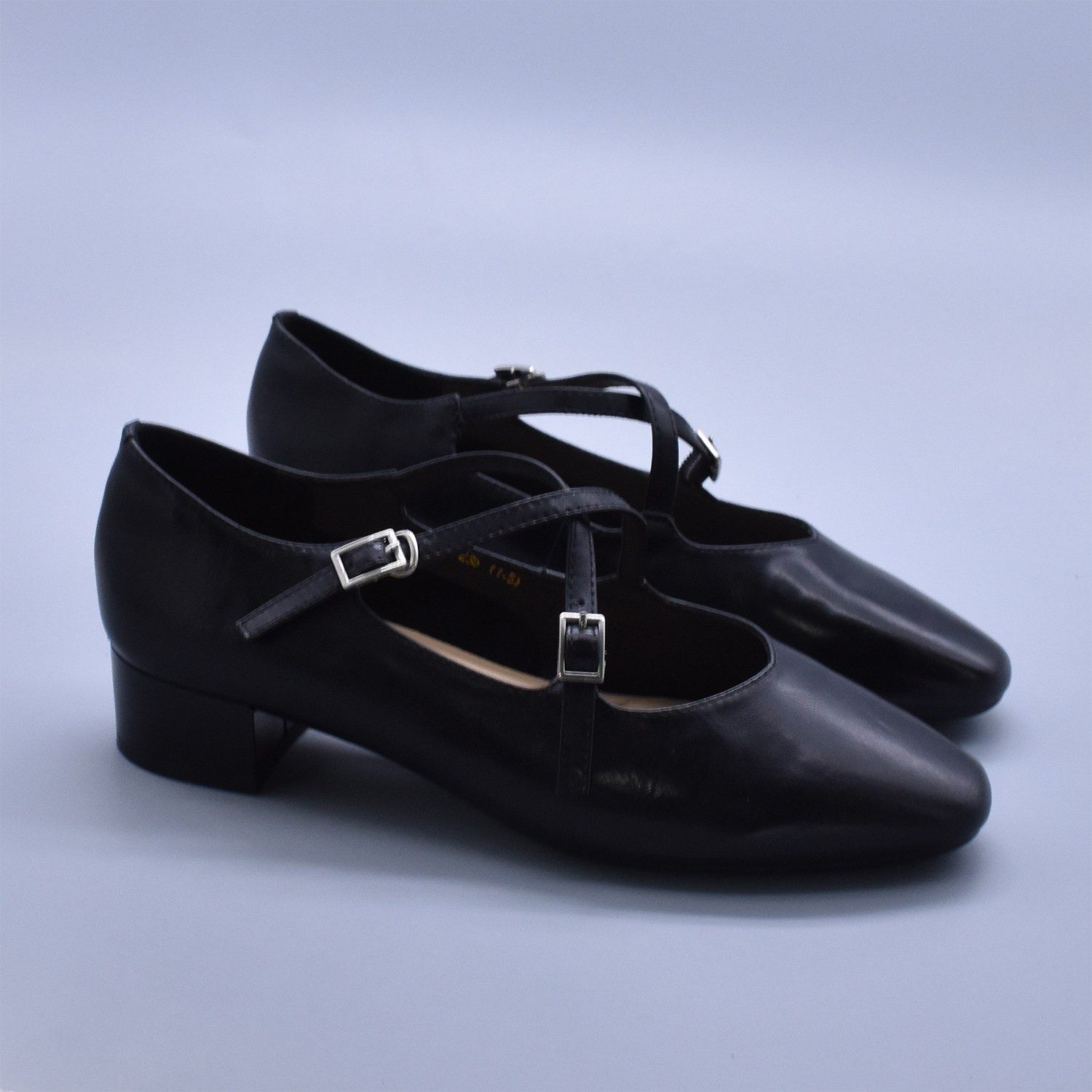 清~粗跟百搭牛皮复古交叉新款软面优雅玛丽珍超稳低跟小黑皮鞋潮,淘宝优惠券,粉丝福利购,淘宝优惠卷