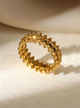 Stainless Steel Creative Geometry Rivet Rings For Women Men