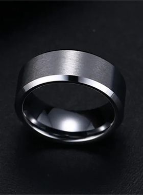 Charm Jewelry Ring for Men Women Stainless Steel Black Rings
