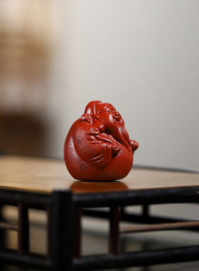 茶盘紫砂茶宠摆件宜兴原矿财神家居装饰品茶桌茶台功夫茶具小配件