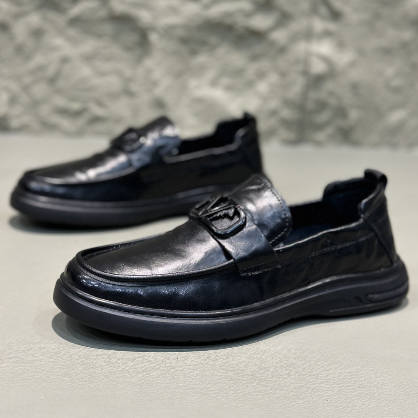 豆豆鞋男2025秋季新款真皮商务休闲皮鞋软底一脚蹬欧洲站乐福鞋子,淘宝优惠券,粉丝福利购,淘宝优惠卷