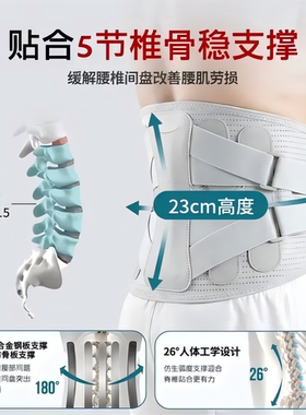 【跑步防护】佑美护腰带仿生支撑腰酸舒缓透气健身美腰机挺腰器