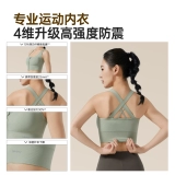 Высокопрочная противоударная спортивный бюстгальтер, нижнее белье, топ с чашечками для спортзала, одежда для йоги с молнией