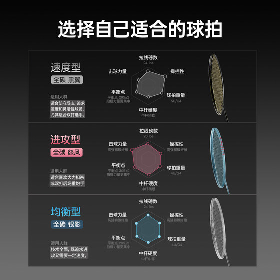 Asian Games badminton racket authentic official flagship full carbon ultra-light and durable professional training adult single and double racket set