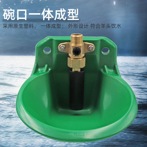 羊饮水碗加厚铜阀门自动饮水器喝水碗羊饮水槽自动饮水设备喂水器 - 图0