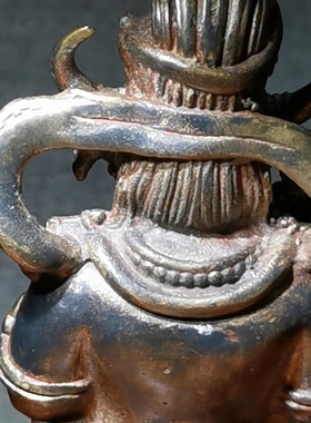 13776  藏传老利马铜大威德造像