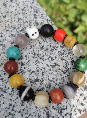 古珠多宝手串 文玩老珠子Old Ancient Pearl Treasure Bracelet94