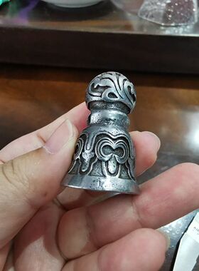 14712  藏传老天铁法螺印纹藏印 ​ ​