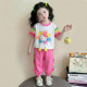 ເດັກຍິງຊຸດ summer ເດັກນ້ອຍ cat ສັ້ນ sleeve summer dress ບາງ