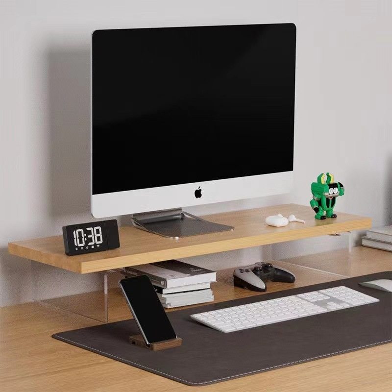 电脑显示器增高架办公室台式屏幕垫高支架子桌面亚克力悬空置物架,淘宝优惠券,粉丝福利购,淘宝优惠卷