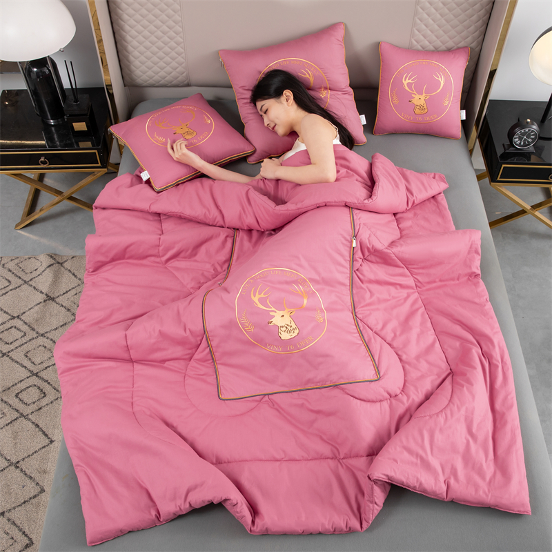 纯棉两用抱枕被子超大号可折叠汽车靠垫沙发办公室午休空调被机洗 - 图2