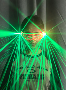 LED镭射激光眼镜激光科幻护目眼