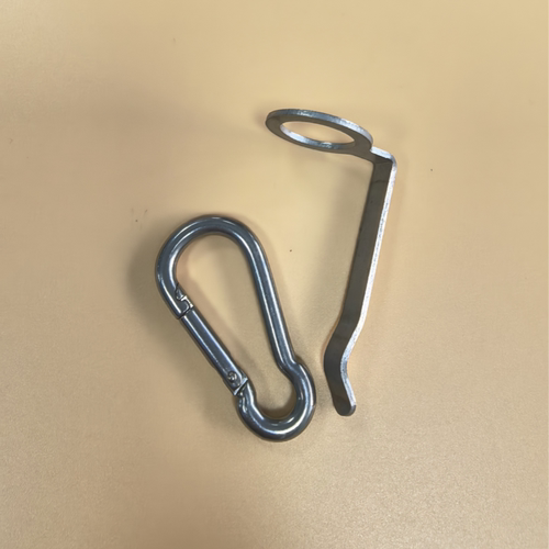 户外不锈钢旗杆尼龙堵头配件挂件子母扣8字片7字勾锁扣适用22圆管 - 图1