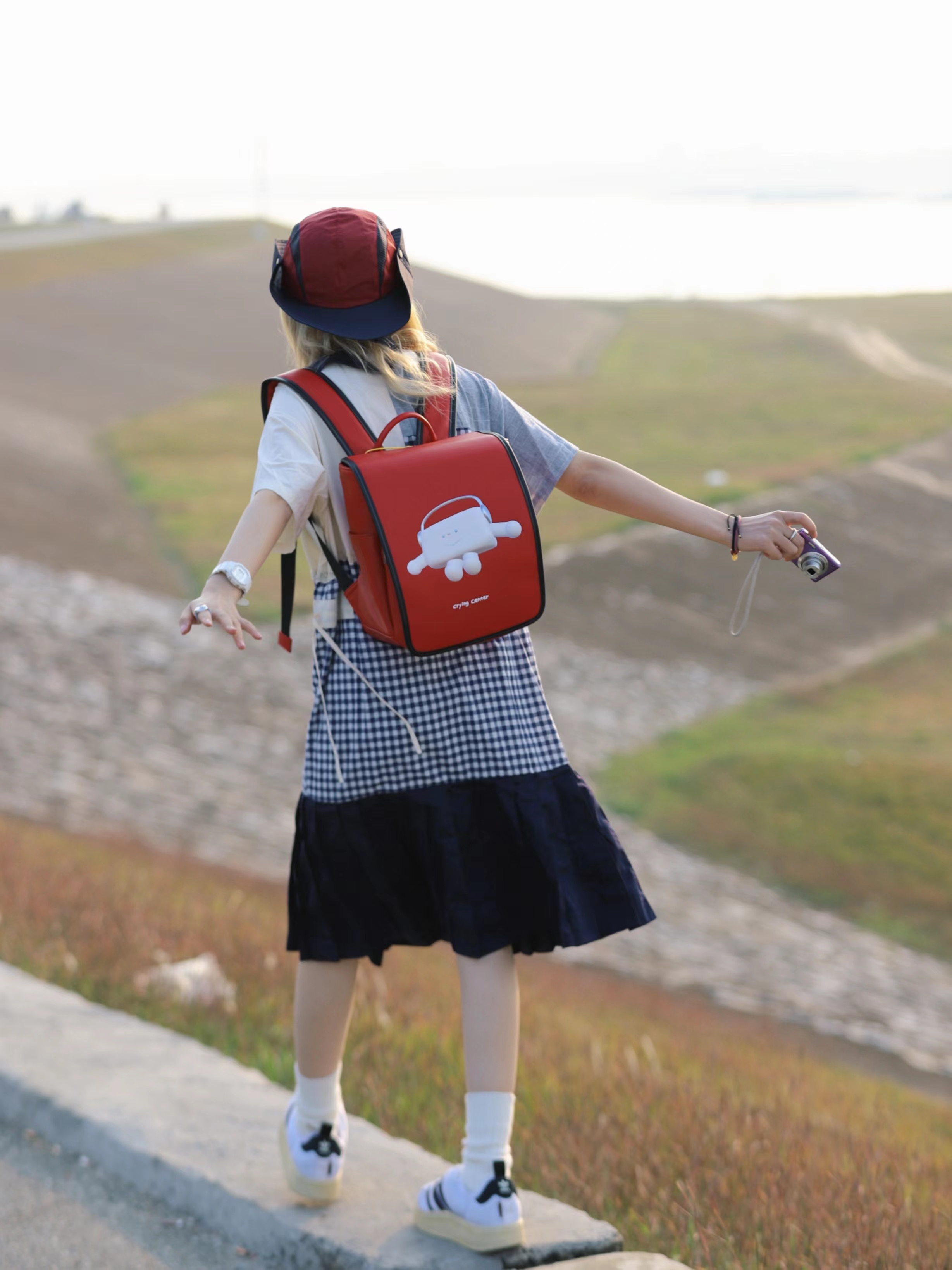 期望Studio日系女孩夏季小个子减龄甜美长款裙子格纹衬衣连衣裙女