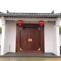 Chinese style courtyard door solid wood gate imitation ancient entrance gate Entrance Gate Villa gate Self-built house gate Ancestral Hall Hall Gate