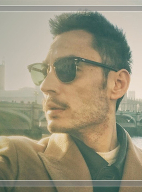 太川眼镜钢化玻璃经典半框太阳镜