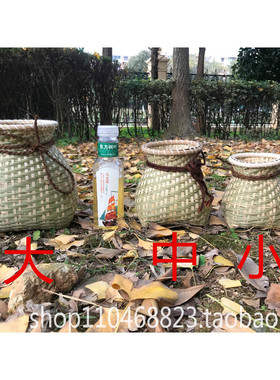 竹编筐芥舟竹篓宝宝背篓装饰鱼篓