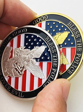 美国镀金把玩守护神硬币金币币