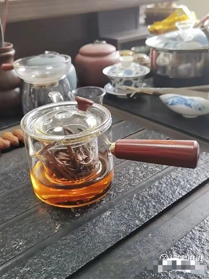 加厚玻璃煮茶壶电陶炉耐高温泡茶壶木把单壶侧把壶功夫茶 - 图0