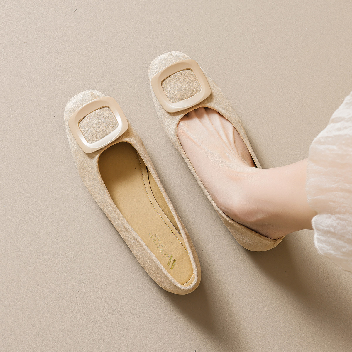 法式方扣内增高浅口单鞋女小香风一脚蹬软底舒适奶奶鞋,淘宝优惠券,粉丝福利购,淘宝优惠卷