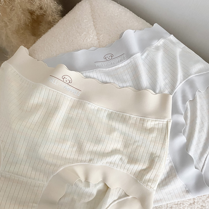 奶糯小狗~冬季日系少女可爱甜美女士中腰柔软舒适女内裤艾草抗菌 - 图0