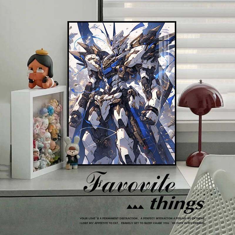 2024新款儿童益智手工点贴画十字绣圆钻带框卡通机器人高达钻石画,淘宝优惠券,粉丝福利购,淘宝优惠卷