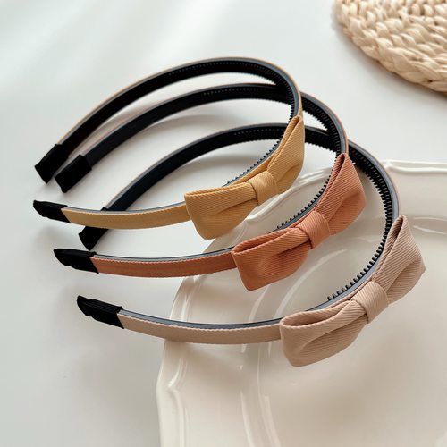 蝴蝶结带齿防滑发箍女头箍压发卡发捆头饰儿童秋冬可爱碎发窟头窟 - 图0