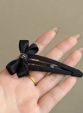 诗情画意黑色蝴蝶结BB夹发卡