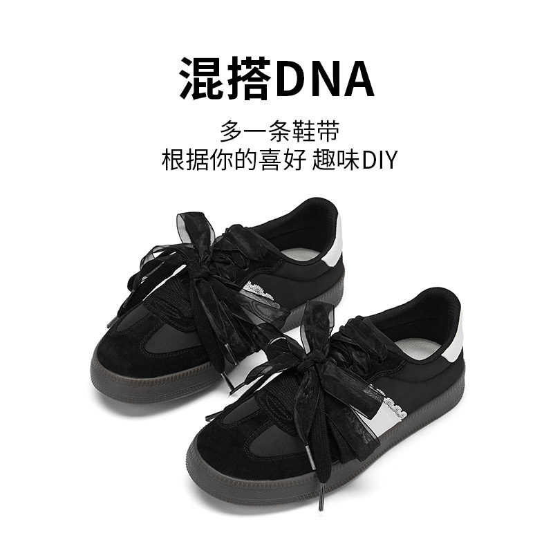 热风芭蕾风德训鞋女款2025年冬季新款平底粉色休闲鞋百搭板鞋女鞋,淘宝优惠券,粉丝福利购,淘宝优惠卷